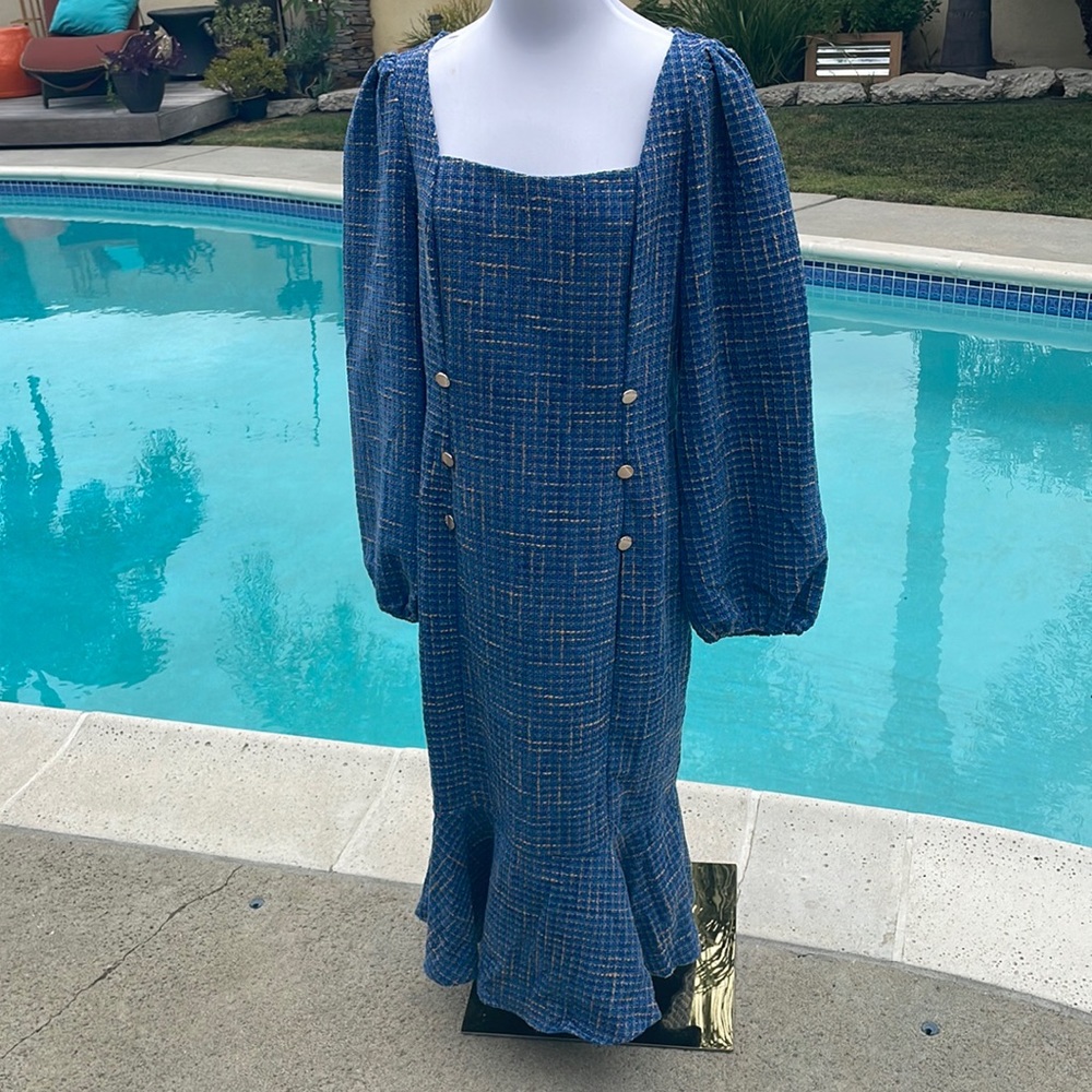 Blue knit dress | Size XL